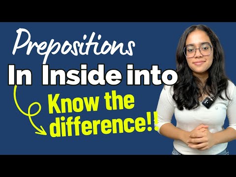 Prepositions - In, Inside, Into - Know The Difference! English Grammar Tips Shorts Englishgrammar