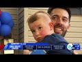 A big surprise for a three-year-old who just beat cancer with a special welcome home