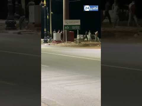 مواجهات بالحجارة بين مجموعة من القاصرين بمدينة بيوكرى وسط مدارة فندق تاركانت بشارع الحسن الثاني