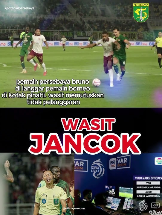 LAGI LAGI PERSEBAYA DI CURANGIN OLEH WASIT JANCOK #video #bonek #bonita #persebaya #viralvideo
