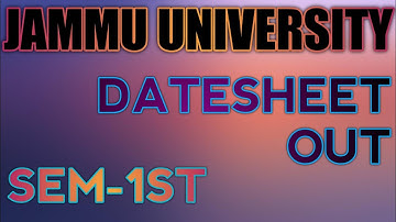 UG SEM-1ST | ONLINE EXAM | DATESHEET OUT | LINK IN VIDEO