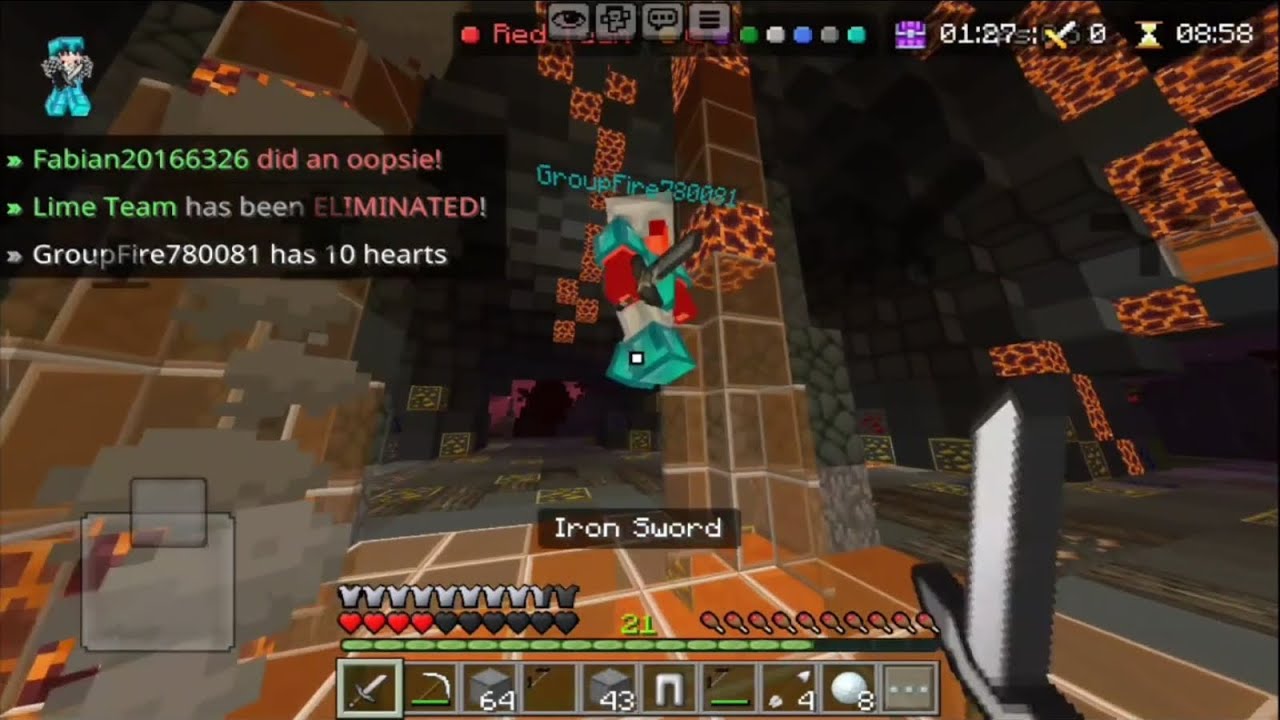 Minecraft PVP crazy clips on Mobile 🔥