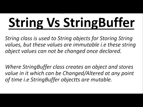 String Vs StringBuffer in Java |Differences Between String And StringBuffer | @technicalicode