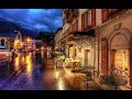 4 HOURS OF A RAINY DAY AT THE CAFÉ - ASMR - Atmospheric Ambience ☕⛈