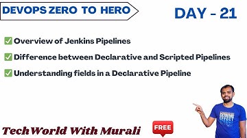 Day 21 - Jenkins Pipeline Tutorial -  Declarative vs Scripted Explained | #devopsengineer #aws