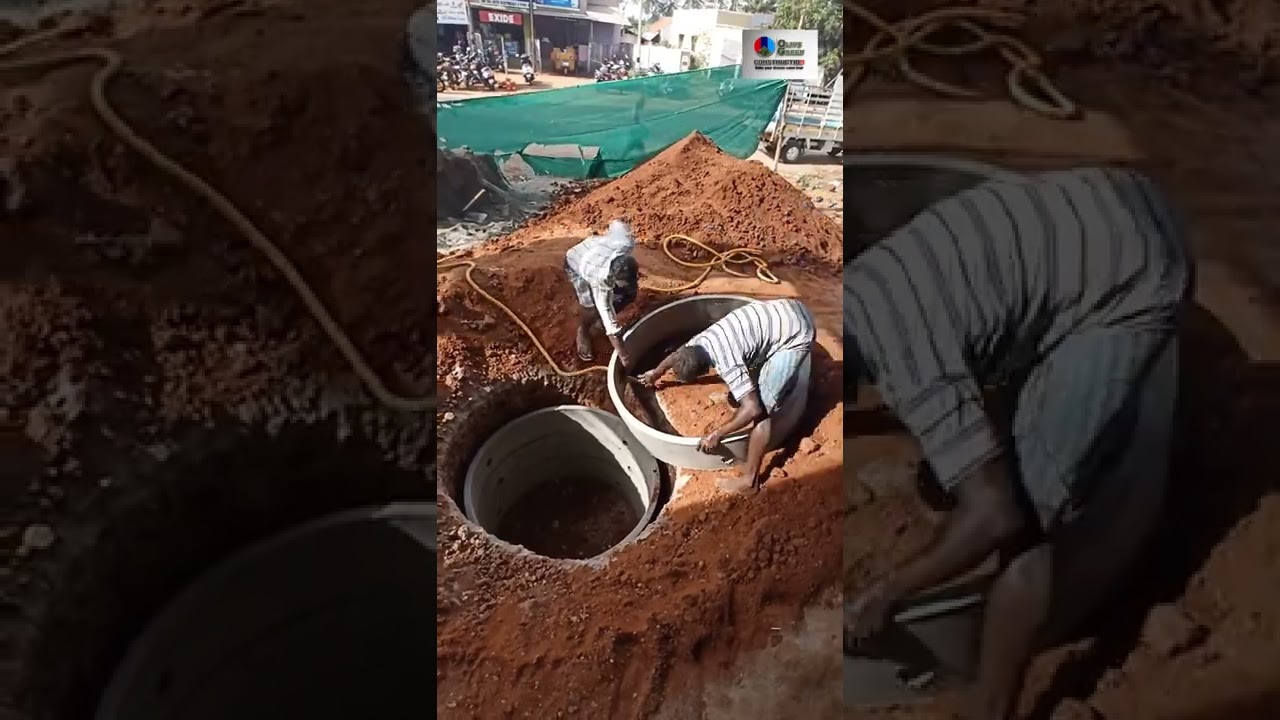 RCC ring installation for septic tank and soak pit