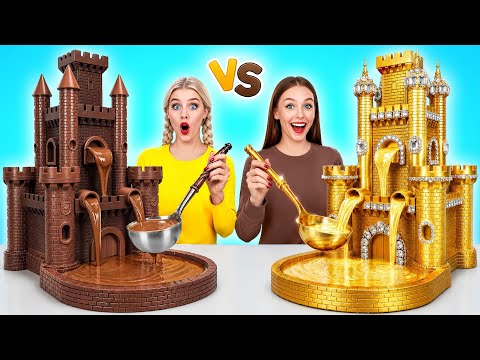 Real Food vs Chocolate Food Challenge | Smart Gadgets vs Hacks by Candy DO