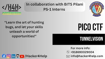 Picoctf | tunnelvision |CTF challenges | web application pen testing| Hacker4Help