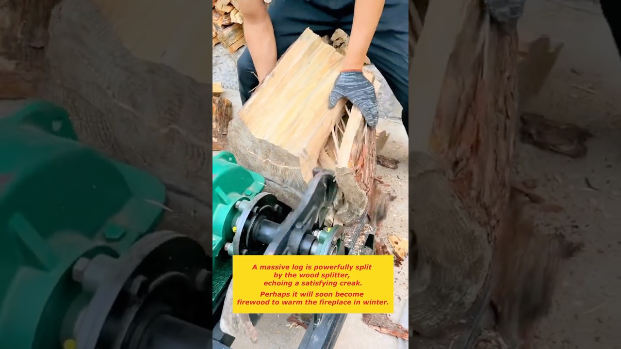 The Satisfying Sound of Splitting Wood 薪割りの心地よい音 