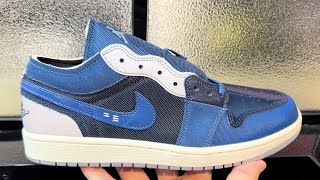 Jordan 1 Low Craft Inside Out Obsidian French Blue Shoes