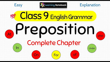Class 9 Preposition | Class 9 English Grammar Prepositions