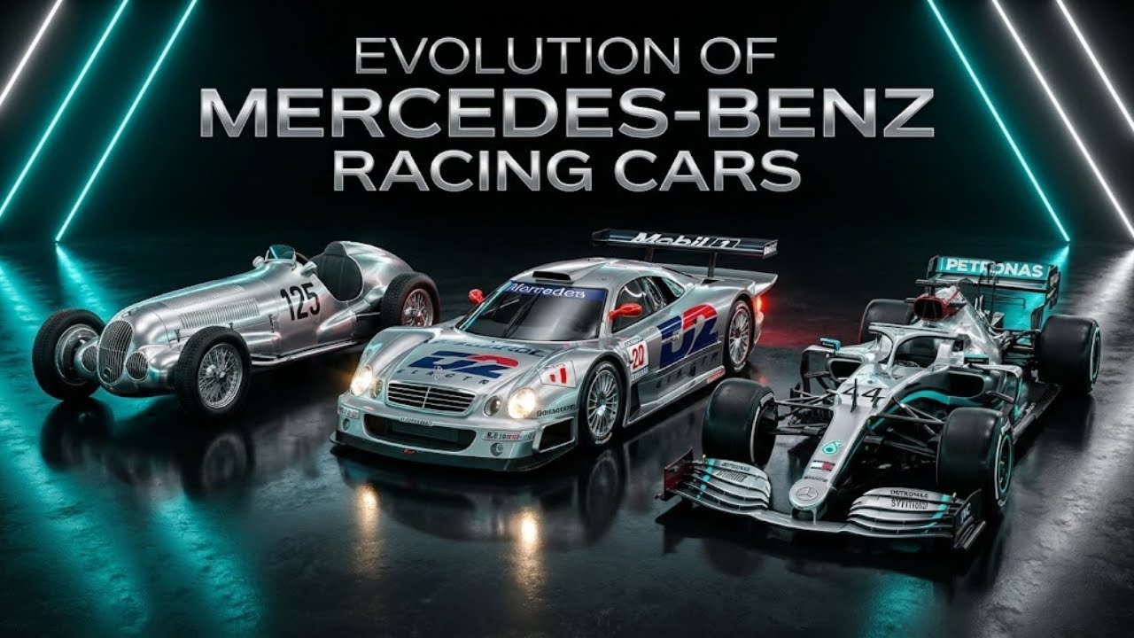 Evolution of Mercedes-Benz Racing Cars (1930–2025) — From Silver Arrows to Modern F1