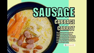 Sausage, Chinese Cabbage & Carrot Soup (diet soup recipe dietsoup health low carb lose weight loss )