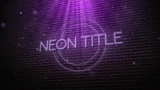Neon Title Premiere Pro Templates