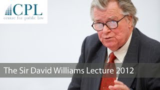 'The Good Constitution': The 2012 Sir David Williams Lecture  Lord Justice Laws