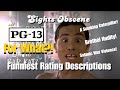 Funniest Rating Descriptions A Docu Mini