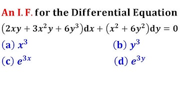 integrating factor of differential equation IIT Jam 2012 mathematics