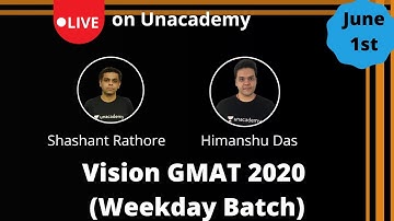Vision GMAT 2020 Weekday Batch | Starting from June 1st,2020