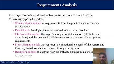 Lectuer 8a Requirements Modeling in Software Engineering