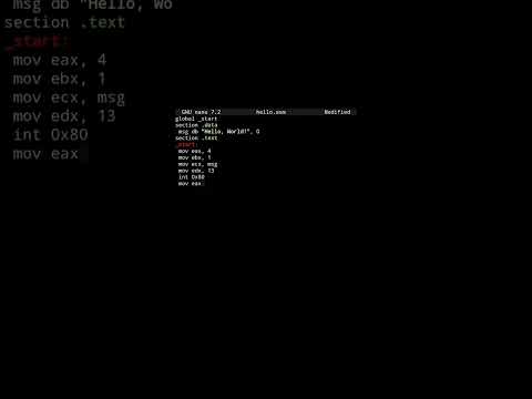 Hello world program in x86 assembly