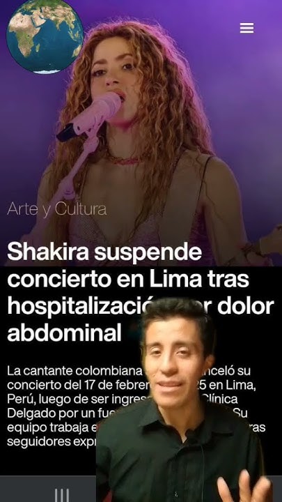 Shakira suspende concierto en Lima. #shakira #lima #actordenegro - YouTube
