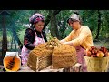 We Prepared Honey Cake and Walnut Apple Dessert in the Forest in the Village