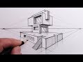 How to Draw a Building in 2-Point Perspective: Step by Steps