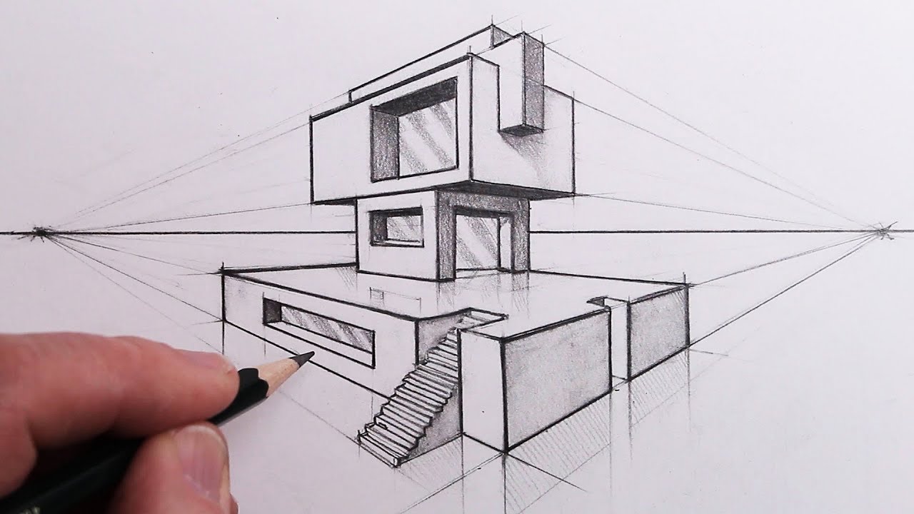 Draw - 2-point perspective drawing: a tutorial