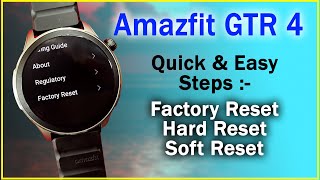 How To Soft & Hard Reset Amazfit GTR 4 🤔| Restore Amazfit GTR 4 To Factory Settings ⌚ screenshot 1