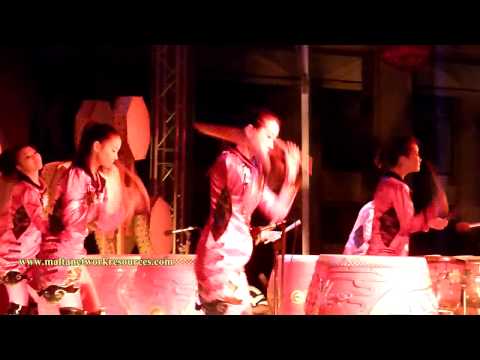 Chinese Red Poppy Ladies Percussion 1-Chinese Moon Festival in Valletta, Malta 2009 (HD VIDEO)