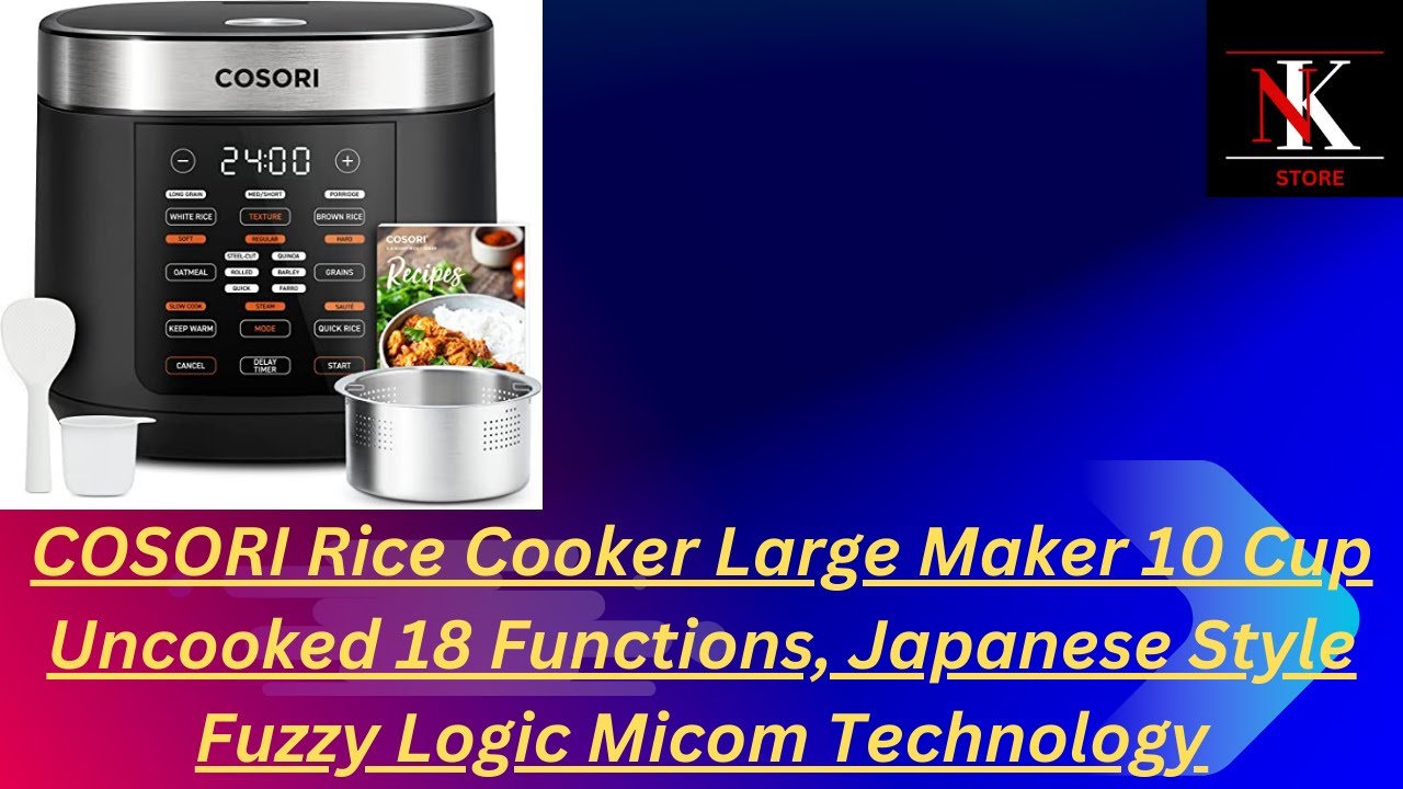  COSORI Rice Cooker 10 Cup Uncooked Rice Maker with 18