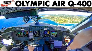 OLYMPIC AIR🇬🇷 Q-400 Scenic Landing at Kefalonia Airport