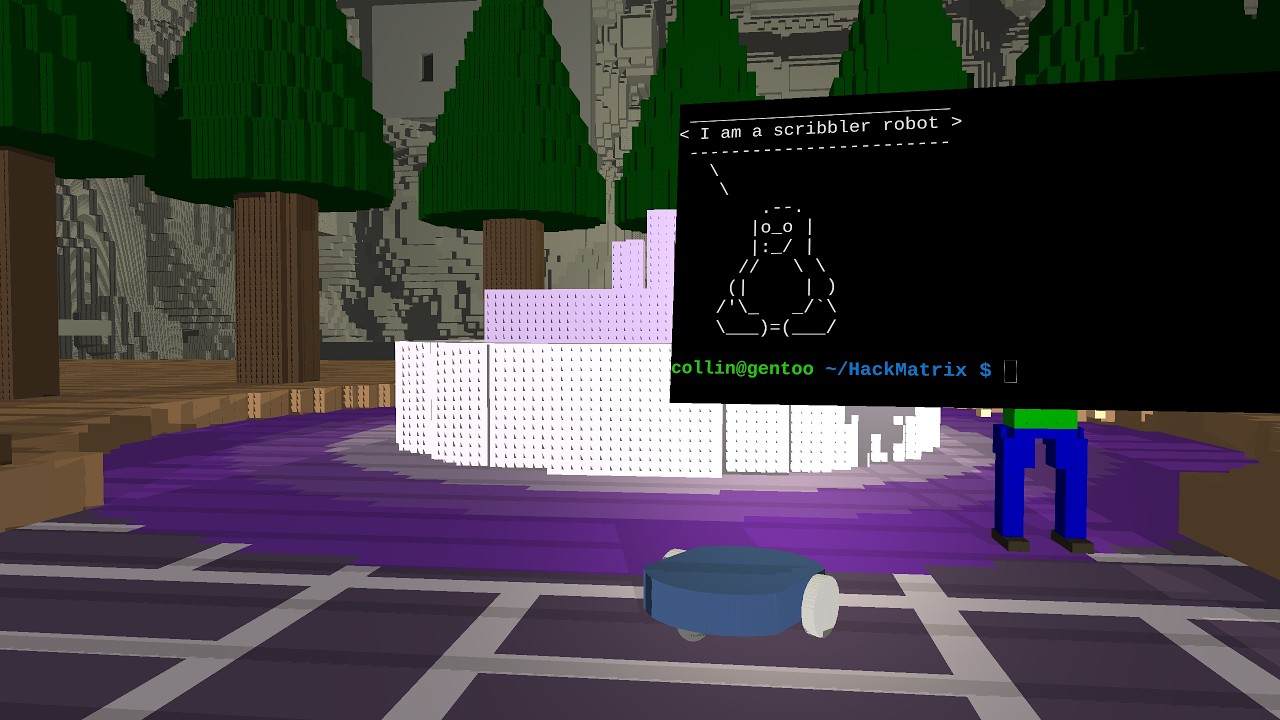 [HackMatrix 3d stream machine Linux] playing ball with Zeus (the poodle ...