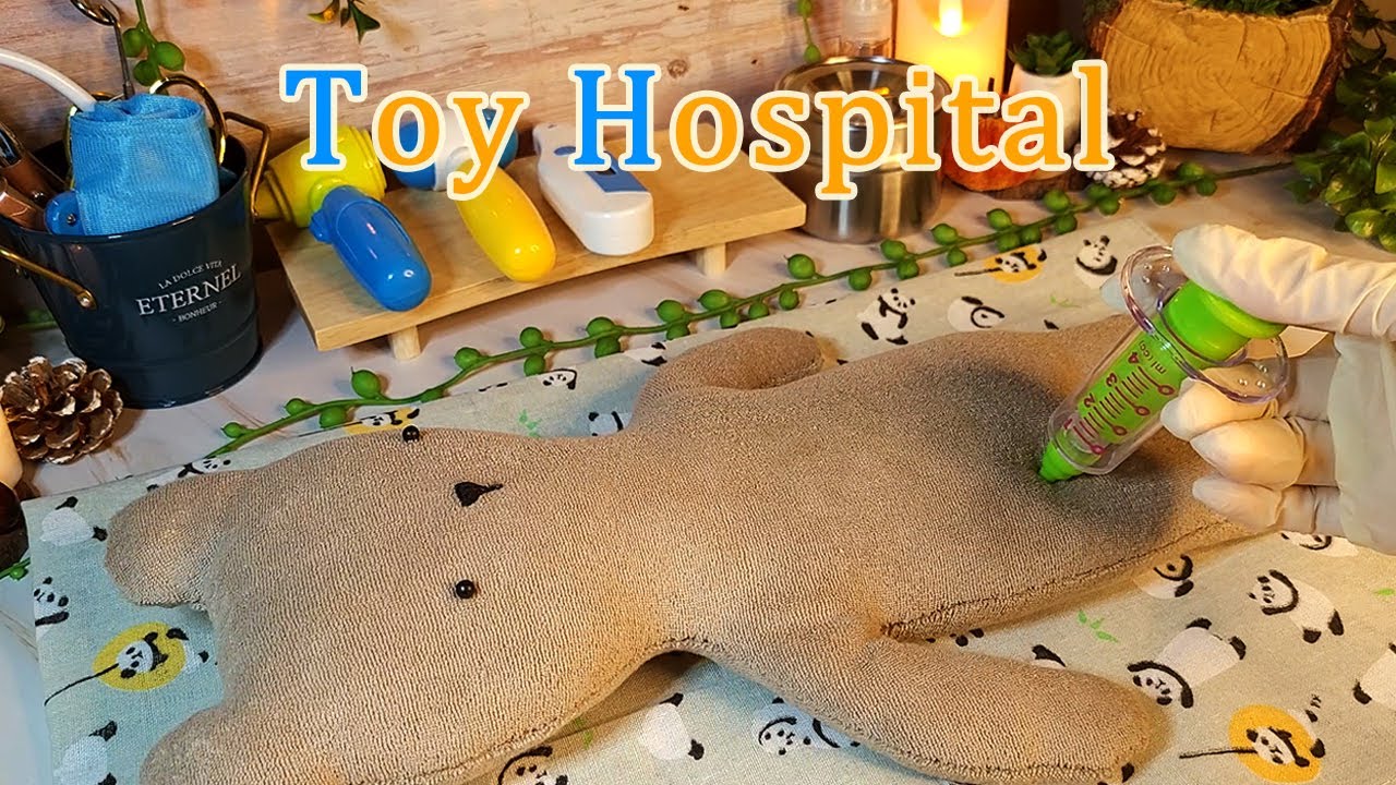 ASMR | 장난감 병원🧸곰인형 검진. 수술. 봉합 / 병원 롤플레이 한국어 Eng sub