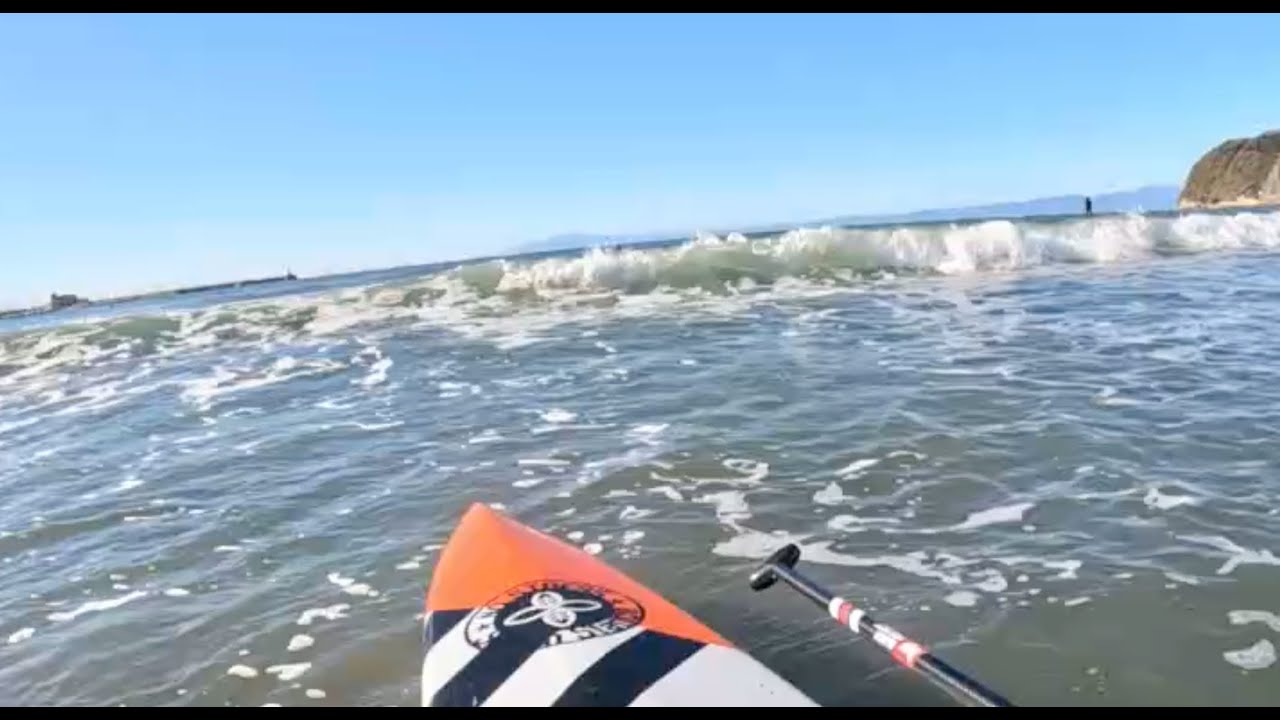 真冬の逗子 大西 爆風の翌日午前 SUP ゆるアップダウントレーニング