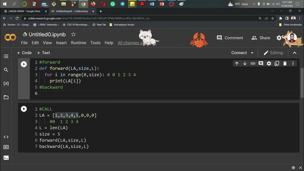 LINEAR ARRAY TRAVERSAL - YouTube