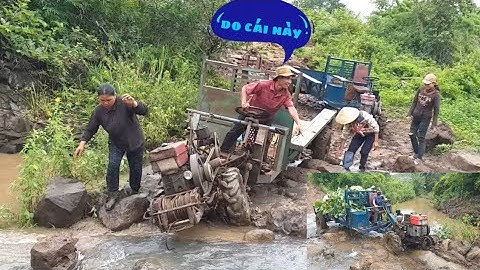 Xe công nông 1 câu qua sông  chở chuối đường đắ lên giốc rất là khỏe