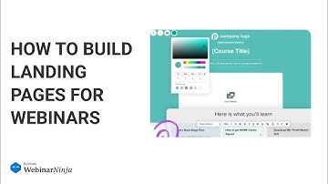 How to Build Landing Pages for Webinars [WebinarNinja Demo]