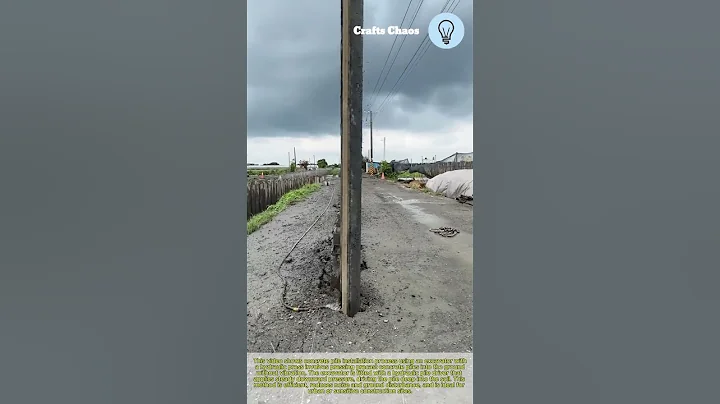 Concrete Pile installation process with excavator hydraulic press