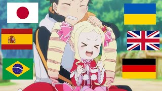 Rezero Subaru Is Tickling Beatrice In Different Languages