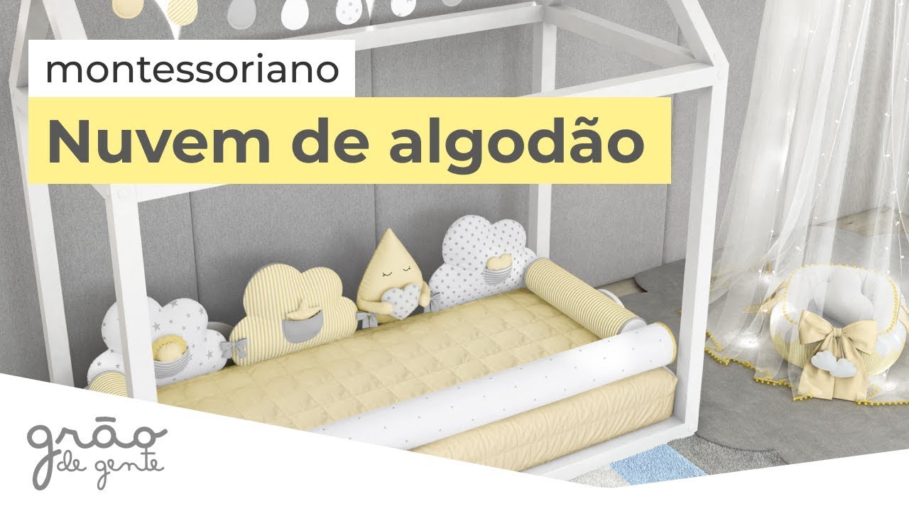 QUARTO MONTESSORIANO NUVEM DE ALGODÃO AMARELO | GRÃO DE GENTE gravidez medicina