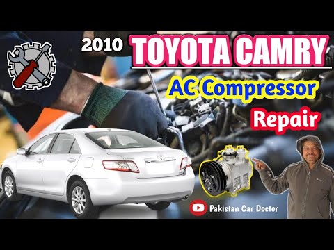 Toyota camry 2010 AC compressor repair - YouTube