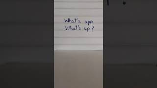 فرق صغير و المعنى يتغير: what's up و what's App