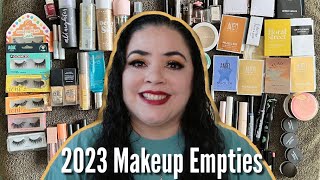 Over $1,150 worth!!!  All of my 2023 Makeup empties   |  January 2024