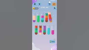 Water color sort level 48 | walkthrough solution #shorts#youtube