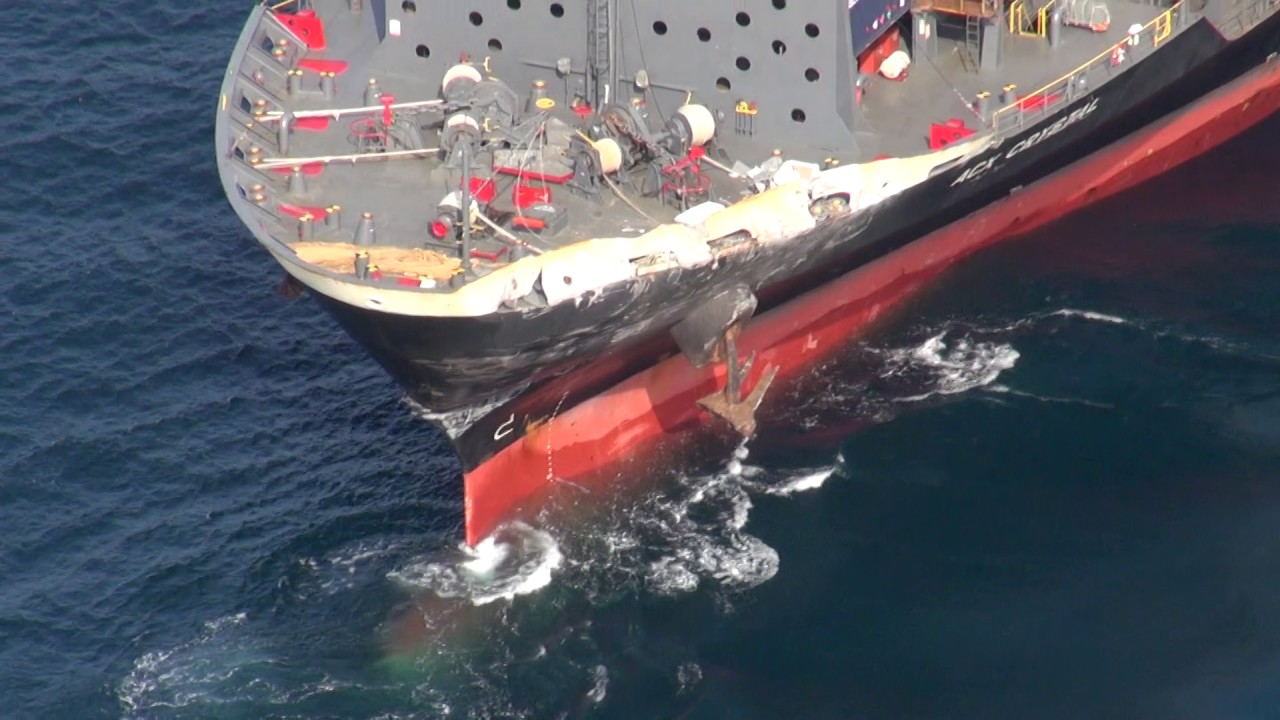 U.S. Navy destroyer collides with container ship