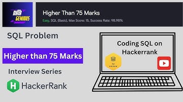Greater  than 75 Marks  | Hackerrank | Advance SQL | CTE | Interview preparation | Data Genious