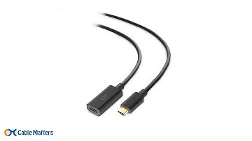 Cable Matters Active USB-C Extension Cable Male to Female with 10 Gbps Data, 4K Video, 60W Charging