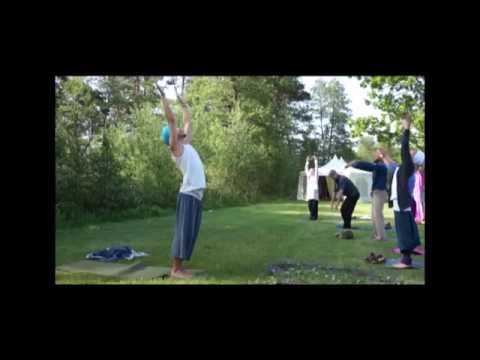 Sama Yoga Sunsalutations  - Surya Namaskar - with mantra, with Sky Akasha