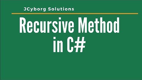 Recursion in C#